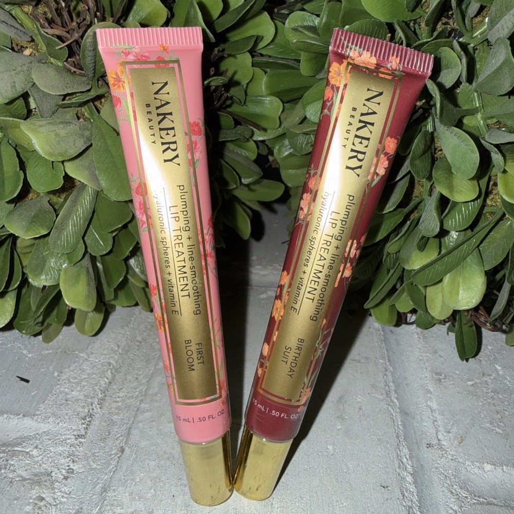 Nakery Beauty Plumping Line-Smoothing Lip‎ Treatment 2-pack Pink Maroon New